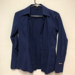 Express - essential stretch - navy long sleeved, size XS